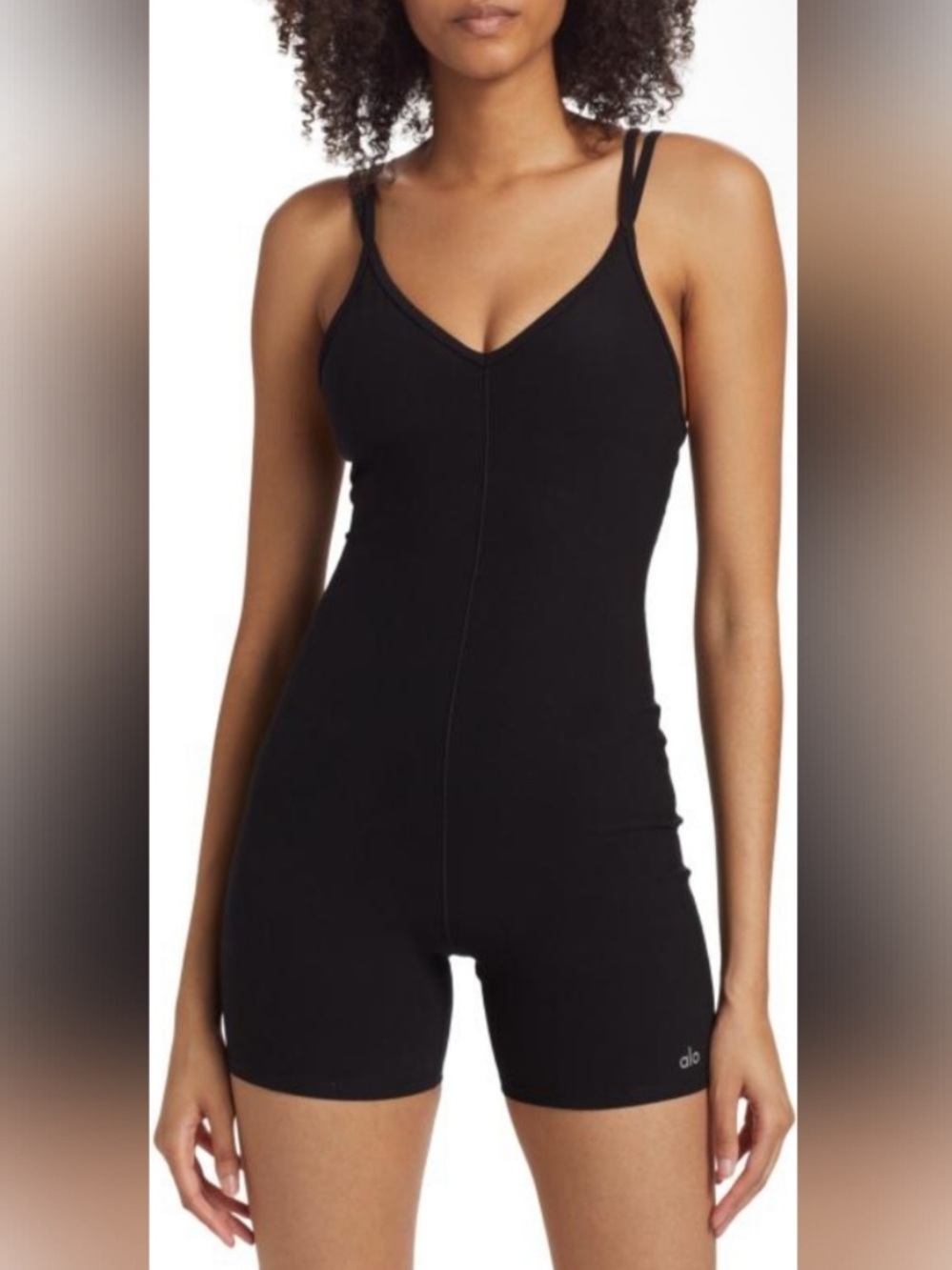 Alo Yoga Black Alosoft Suns Out Onesie Size Medium